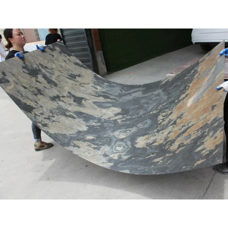 Flexible Stone Villa and Hotel Outdoor Decoration Modern Natural Ultra Thin Stone Backlit Flexible Stone Veneer Sheet