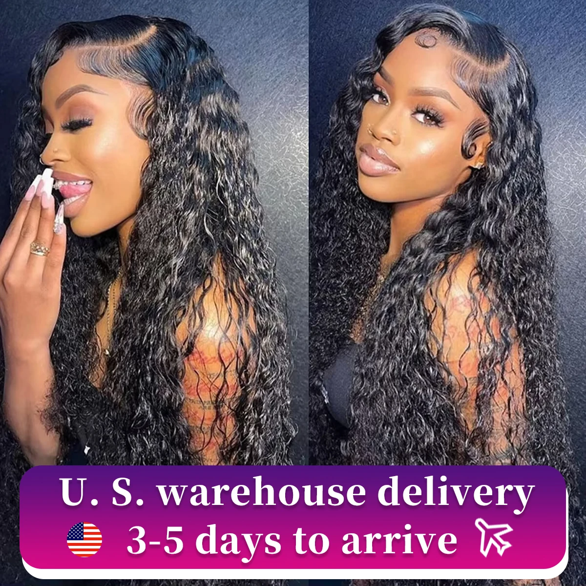 Deep Wave Frontal Wig 13x6 Lace 13x4 Curly Lace Front Human Hair Wigs For Women Wet And Wavy Water Lace Closure Wig On SaleDeep