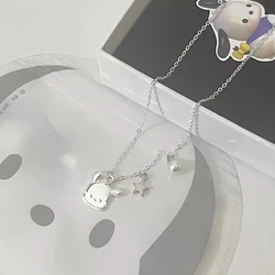 Sanrio Pochacco Necklace Anime Figures Cartoon Alloyed Bracelets Q Figurals Anime Merchandise Decoration Children Birthday Gifts