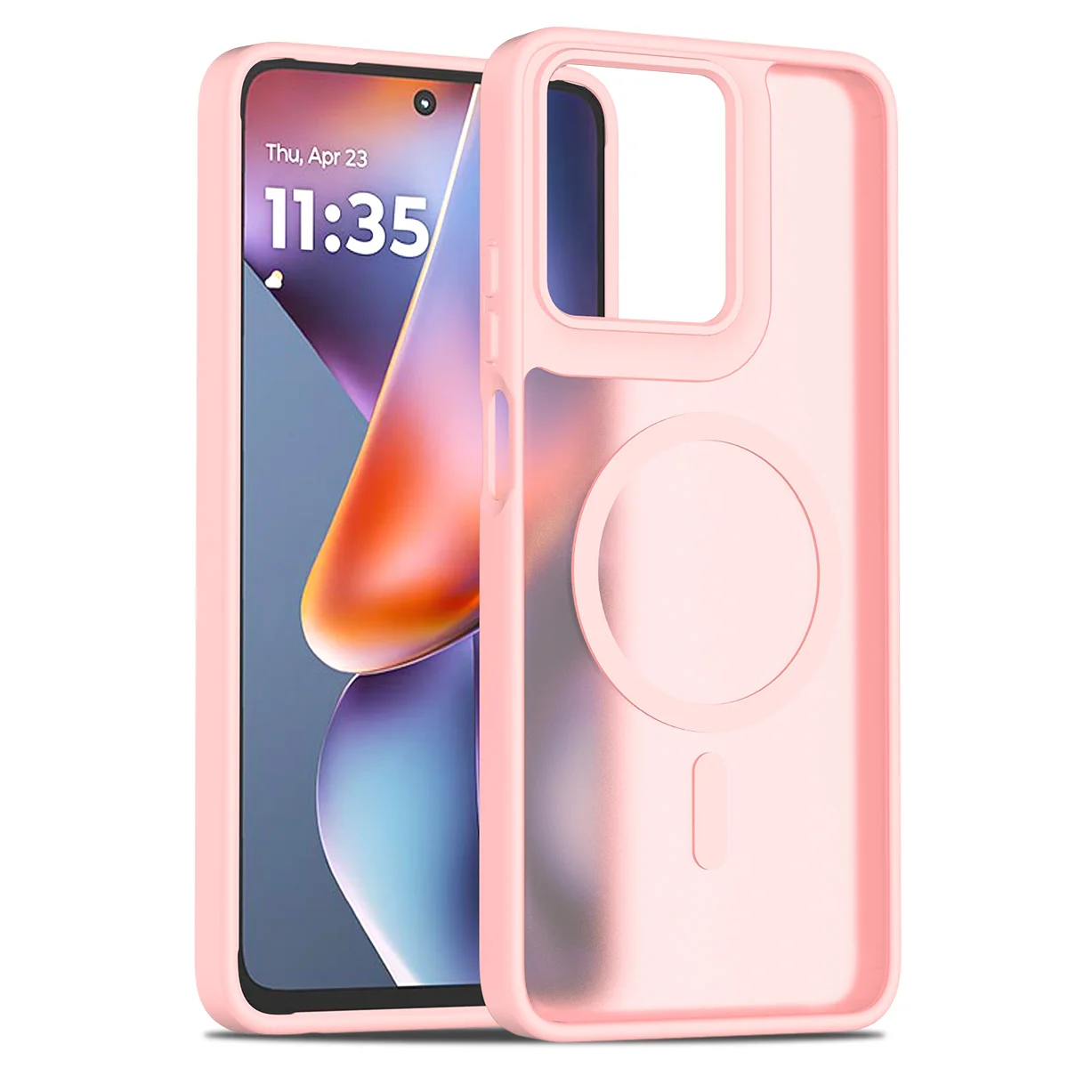 حافظة لهاتف موتورولا موتو جي باور 5G 2025/2026 حافظة مغناطيسية شفافة غير لامعة غطاء هاتف نحيف مقاوم للصدمات واقٍ متين #4