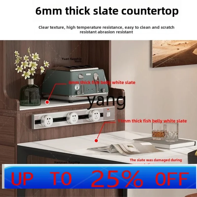 

LMM separate rock slab dining side cabinet island table integrated against the wall household