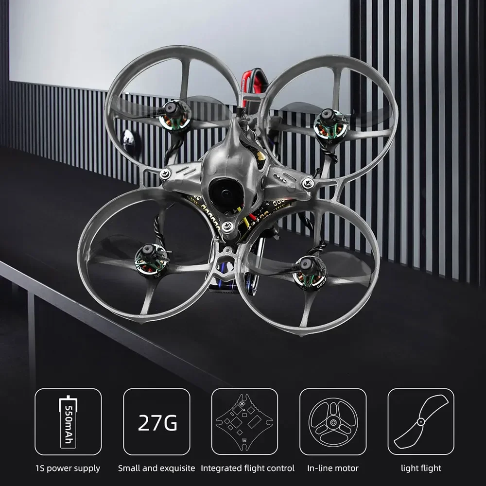 

Дрон HGLRC Petrel 75Whoop V2 с бесщеточным двигателем, 10 А, 0802 кв