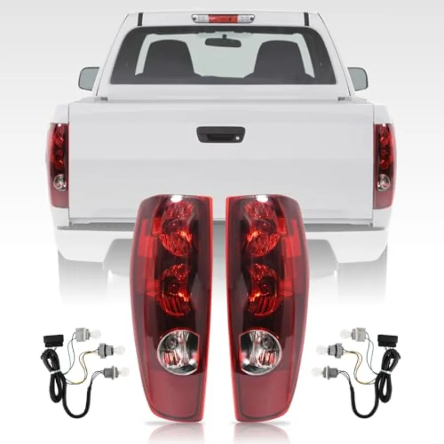 

Tail Light Assembly Compatible with 20042012 Chevy Colorado GMC Canyon Taillights Rear Brake Lamps OE Replacement with Bulbs an