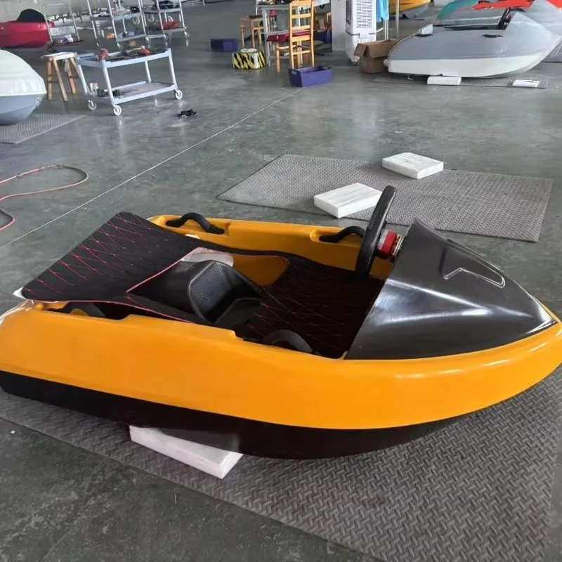 High Speed 72v 15kw 18kw Fishing Electric Go Karting Boat Fiberglass Kayak Jet Ski Mini Kart Boat for Surfing Waters Renting