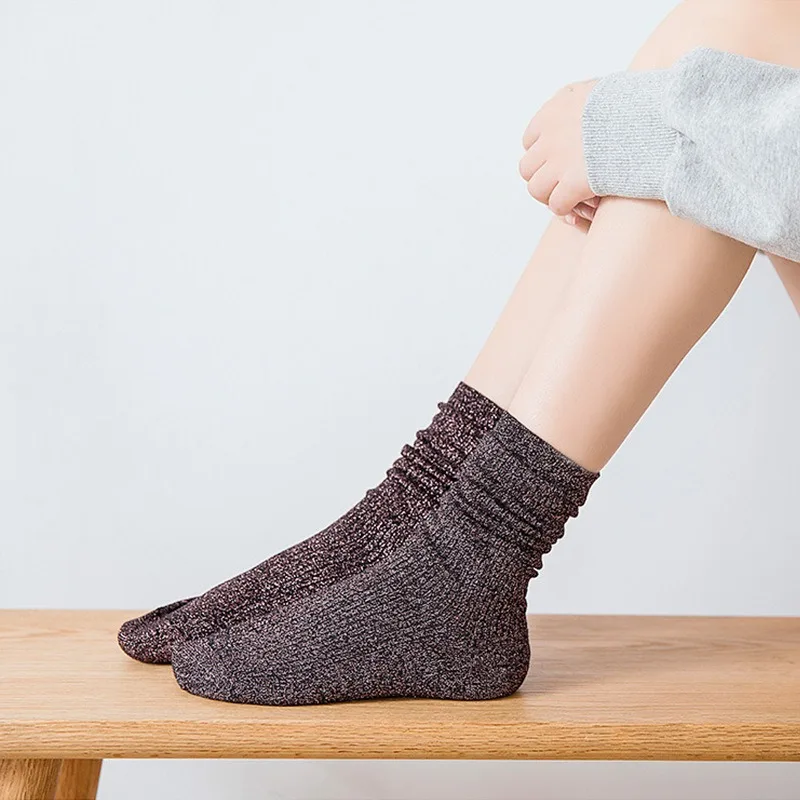 5-Paar Slouch-Socken-Set für Damen, Frühling und Herbst, lange, lockere Socken für Damen, lässige Söckchen für Mädchen, Großhandel, Strumpfwaren 2025