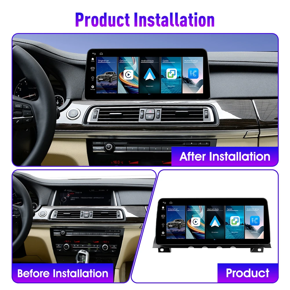 For BMW 7 Series 2010-2015 CIC NBT System Linux Car Radio Multimedia Player GPS Navigation Wireless Carplay 12.3Inch