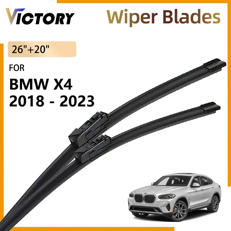 

Front Wiper Blades For BMW X4 G02 2018 - 2023 2022 2021 2020 2019 xDrive20d M Sport Windshield Windscreen Window Brushes 26"20"
