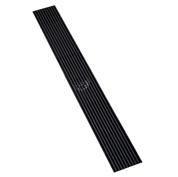 Black Rectangle Grate Anti-Odor Anti-Clogging Modern Linear 304 Stainless Steel Easy Clean Long Bathroom Floor Drain 5-Year
