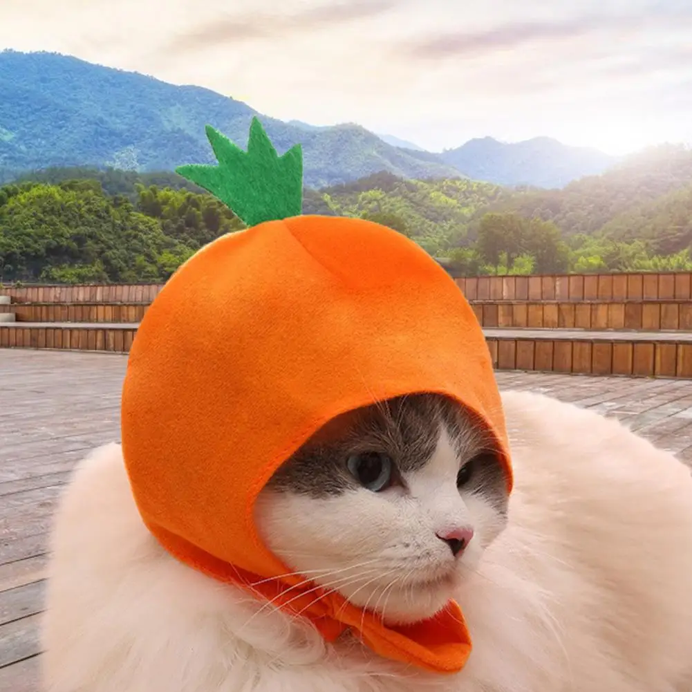 Excellent Cat Hat Lightweight Easy-wearing Multiple Styles Funny Fruit Themed Pet Sun Shading Cap  Pet Hat Decorative