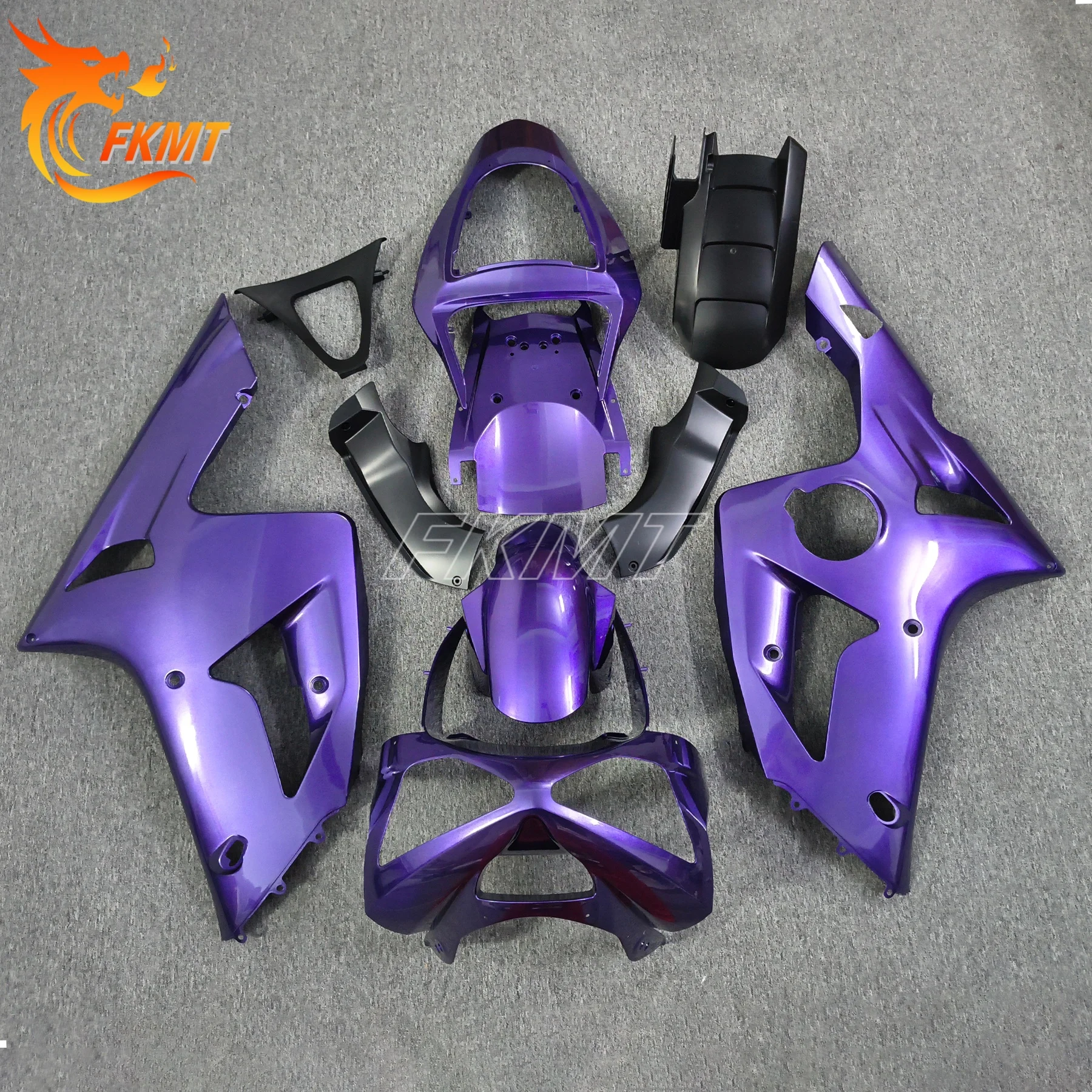 

High-Quality Fairing Kit for ZX6R 2003 2004 Glassy Mattt Black Motorcycle Body Parts Full Set Fairings for Kawasaki ZX 6R 636 03