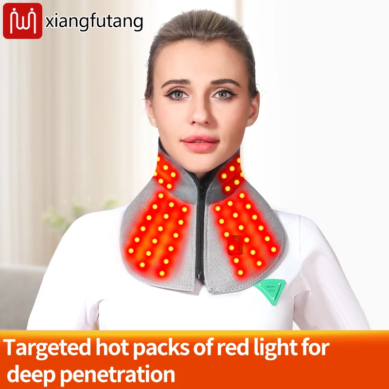 

Red Light Scarf Electric Heating Scarf With Power Bank Adjustable Neck Warming Pads Thermal Shawl Winter Body Warmer