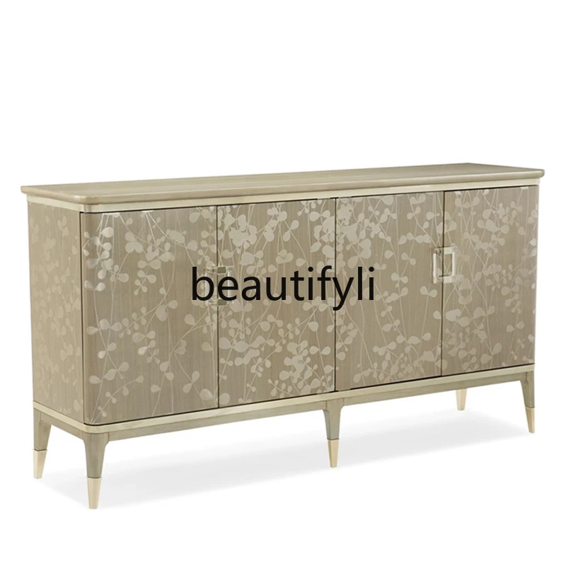 Dining side cabinet Modern simple light luxury, entrance cabinet Decorative storage Solid wood storage shoe cabinet