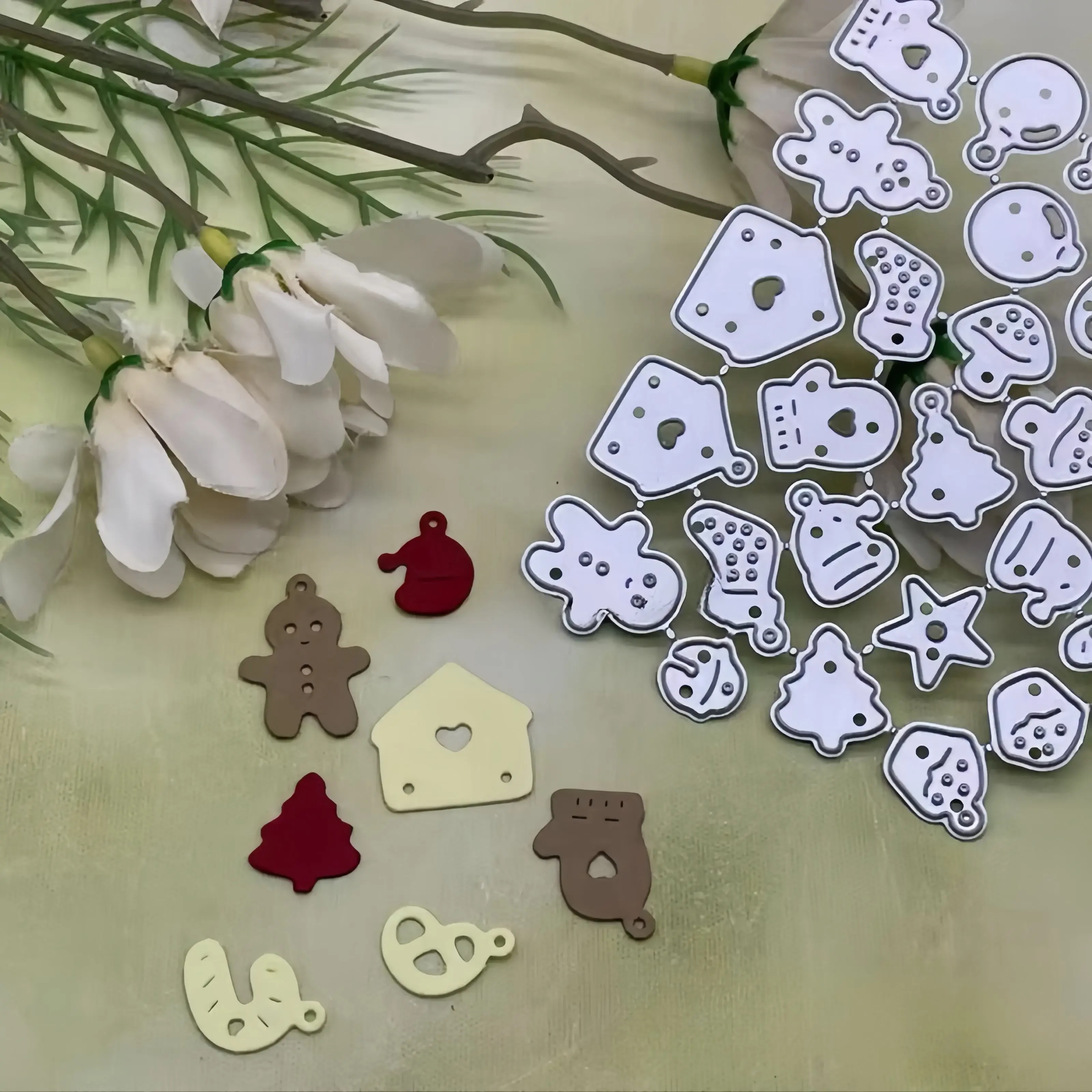 2025 New Arrival Christmas Gingerbread Man Metal Cutting Dies for Scrapbook Card Making Knife Mould Blade Punch Stencil Embossed