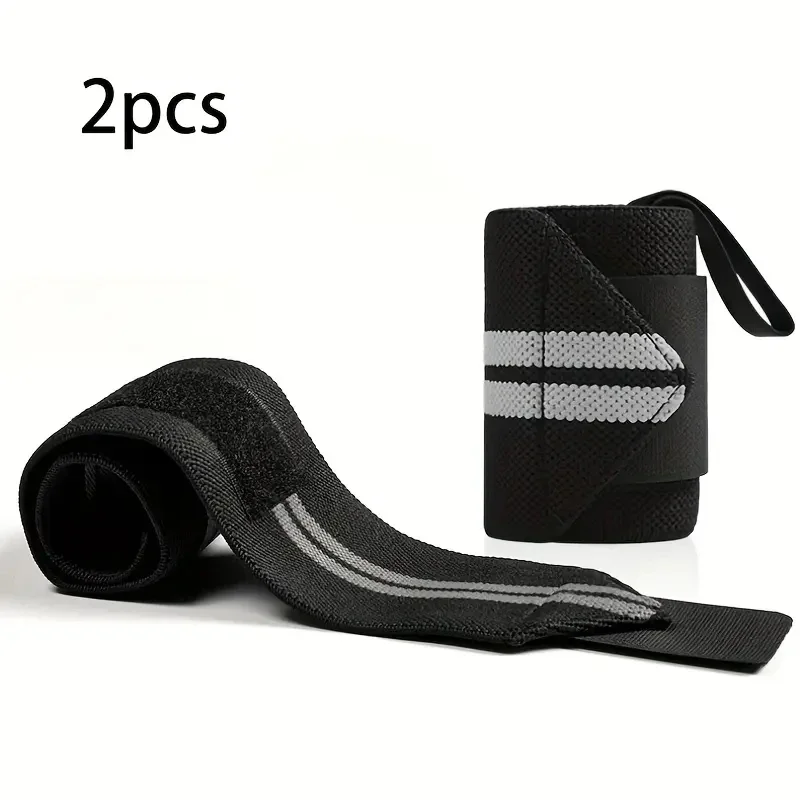 2 Stück elastische Handgelenkbandagen, Handgelenkstütze, Handgelenkschutzband für das Fitnessstudio, zum Gewichtheben, als Schutz für das Handgelenk, für Langhantelübungen. – Detail 5