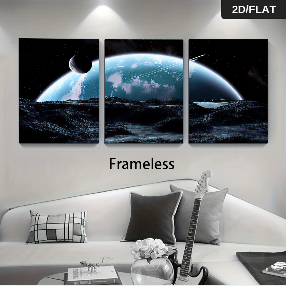 3PCS Frameless(2D flat.)1 set of 