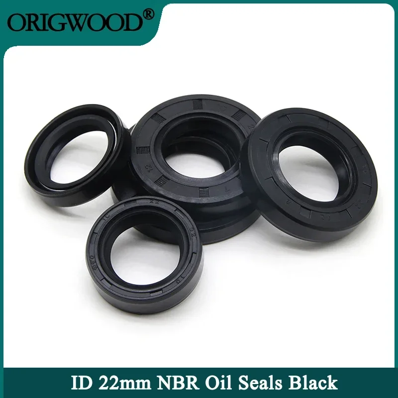 

2/5/10pcs NBR Oil Seal ID 22mm TC-22*32/35/38/40/42/45/47/48/50/52*5/7/8/10mm Nitrile Rubber Shaft Double Lip Oil Seals Gasket