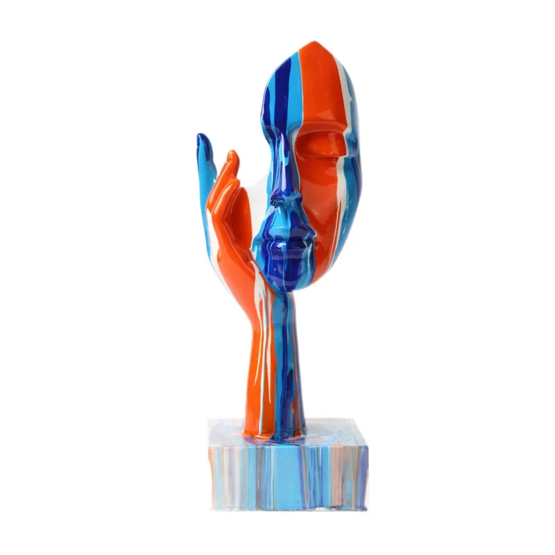 Modern Color Mask Desktop Decoration Resin Ornament Office Bookcase Soft Crafts Home Decoration Gifts