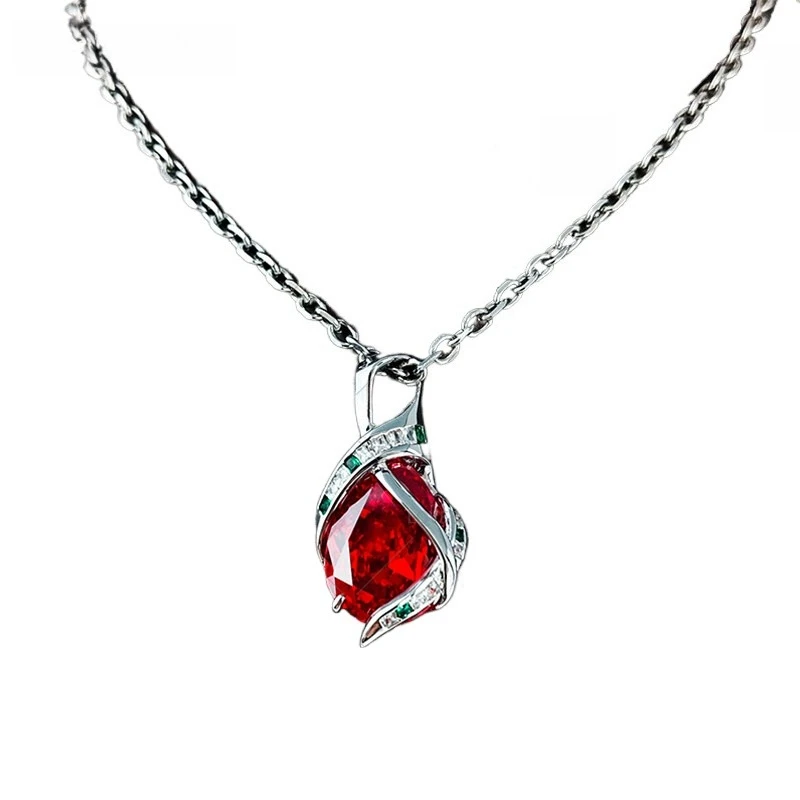 Game Identity V Embalmer Necklace Aesop Carl Red Stone Fashion  Pendant Jewelry Cospaly Doujin Brithday Gifts for Women Girls