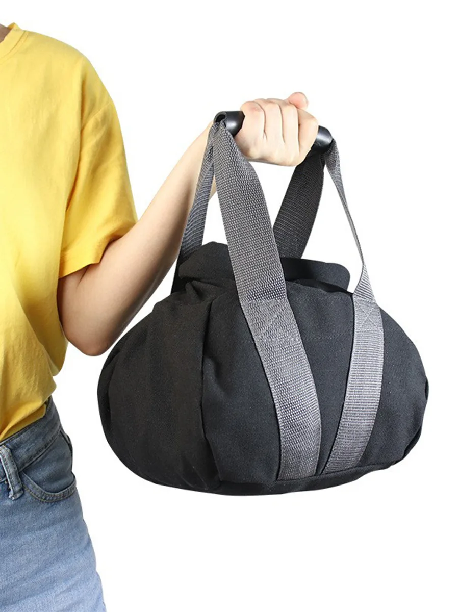 

Yoga Sandbag Black Canvas Fitness Sandbag Fitness Training Equipment Comfortable Large Capacity Sealed Sandbag 2025 New Bag