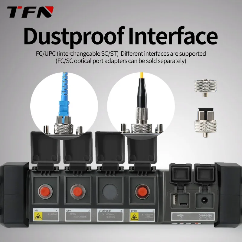 TFN OTDR Fiber Optic Tester SM MM High Precision Multi-Function with OPM&VFL