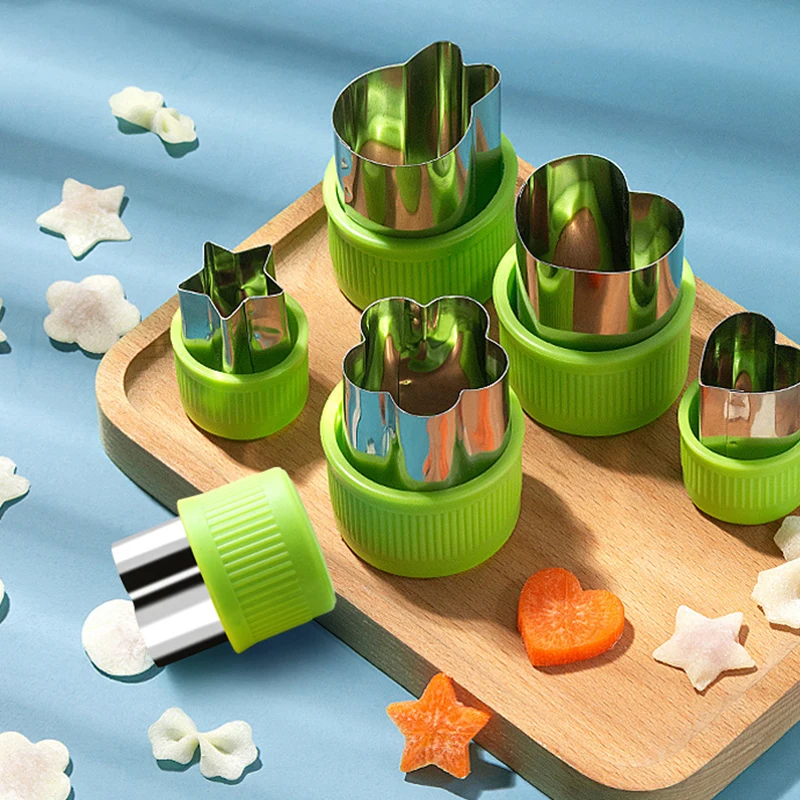 Vegetable Fruit Cutter Stainless Steel Flowers Cartoon Shape Mold Cake Biscuit Cutting Mold Kitchen Cookie Cutter Tool