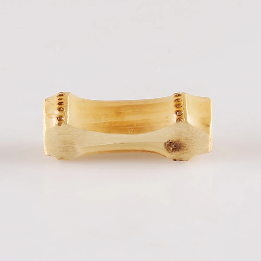 Creative Unique Handmade Grooved Natural Bamboo Root Memo Base Stand Price Label Card Display Holder for Store and Supermarket