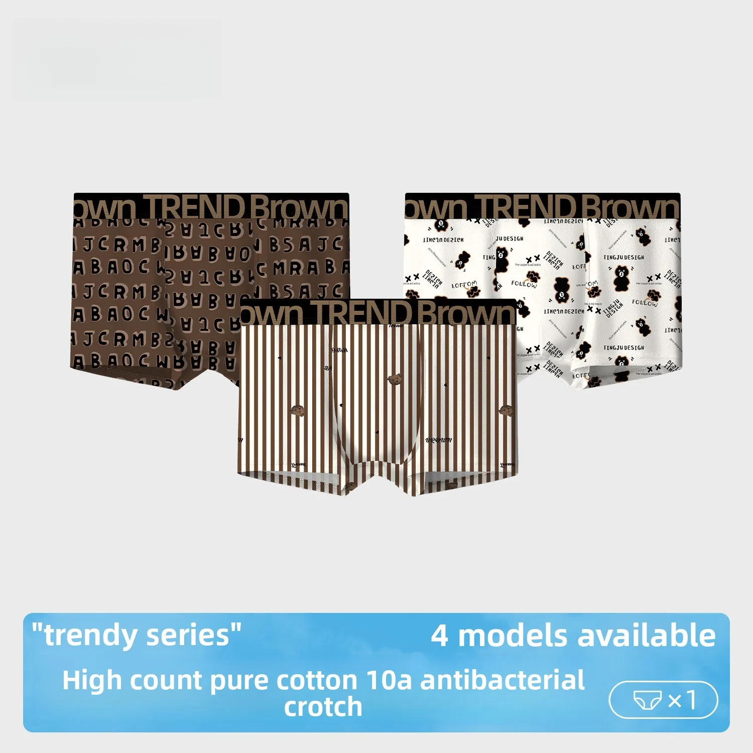 

Новое мужское нижнее белье из чистого хлопка, шорты-боксеры, модные антибактериальные шорты со средней посадкой и принтом для мальчиков-подростков, оптовая продажа