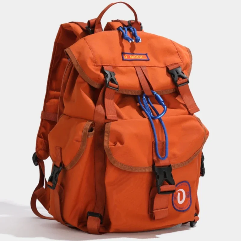 Shine Orange High Quality Nylon Backpacks String Water Proof Large Capacity Casual Outdoor Bags for Unisex 2024 New Hot Sale