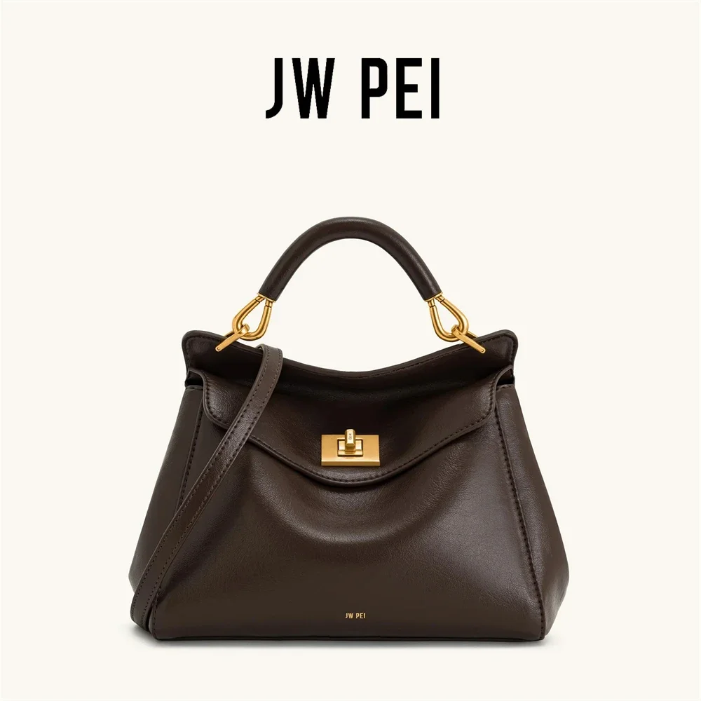 

JW PEI Women Handbag Gold Buckle Exture Light Luxury Retro Large Capacity 2025 Autumn Winter Daily Ommuting Essential Bag