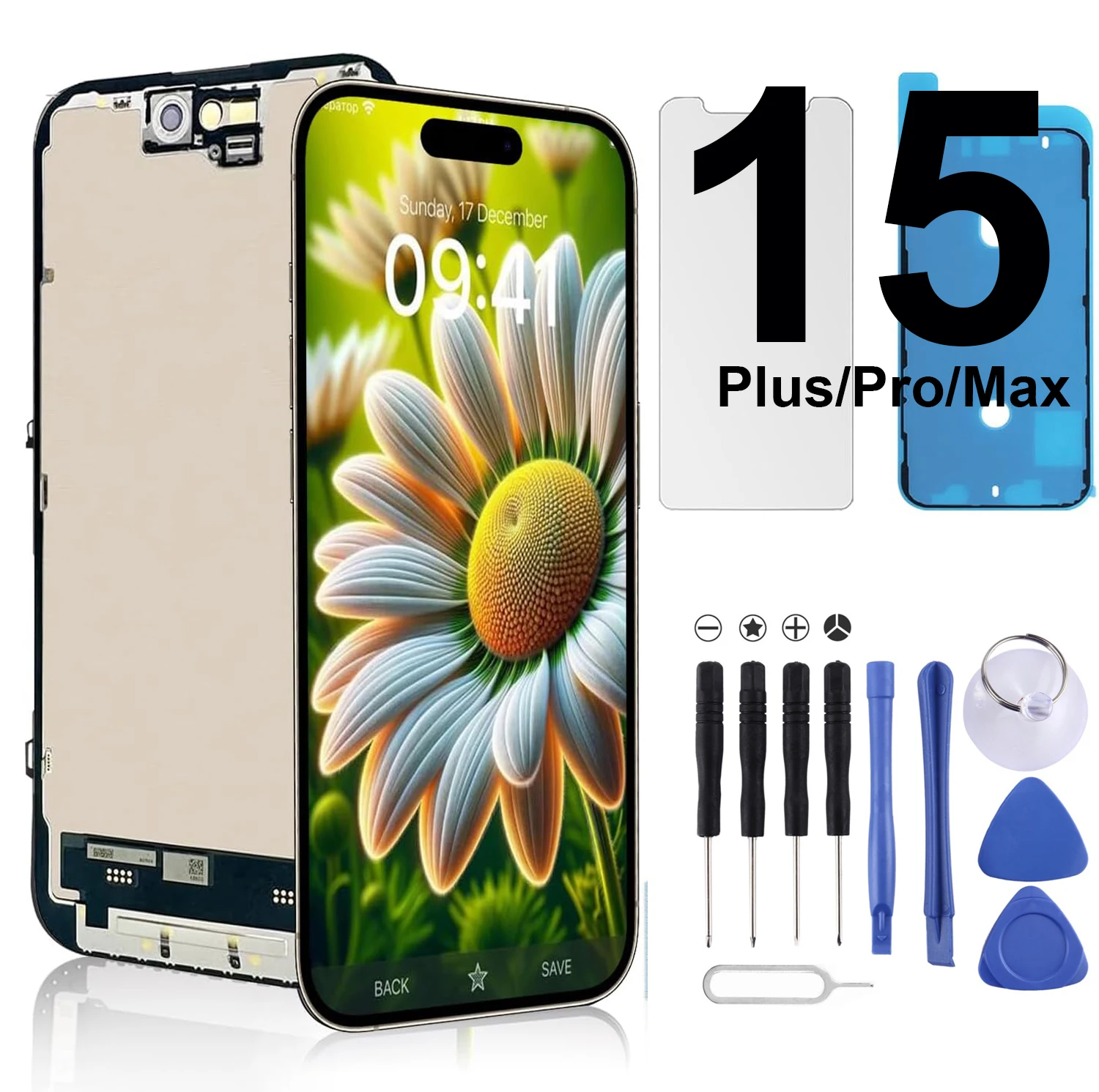 Screen Replacement for iPhone 15 15 Plus Pro Max Full HD LCD
