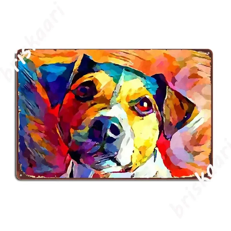 Jack Russell Terrier Dog Art Metal Sign Wall Decor Pub Garage Printing Wall Mural Tin Sign Poster