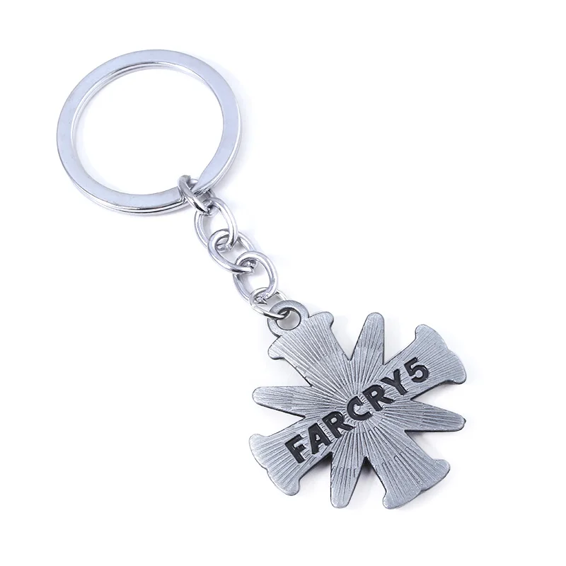 سلسلة مفاتيح Far Cry Farcy Eden's Gate Pendant Key Chain للنساء والرجال هدية مجوهرات كيرينغ