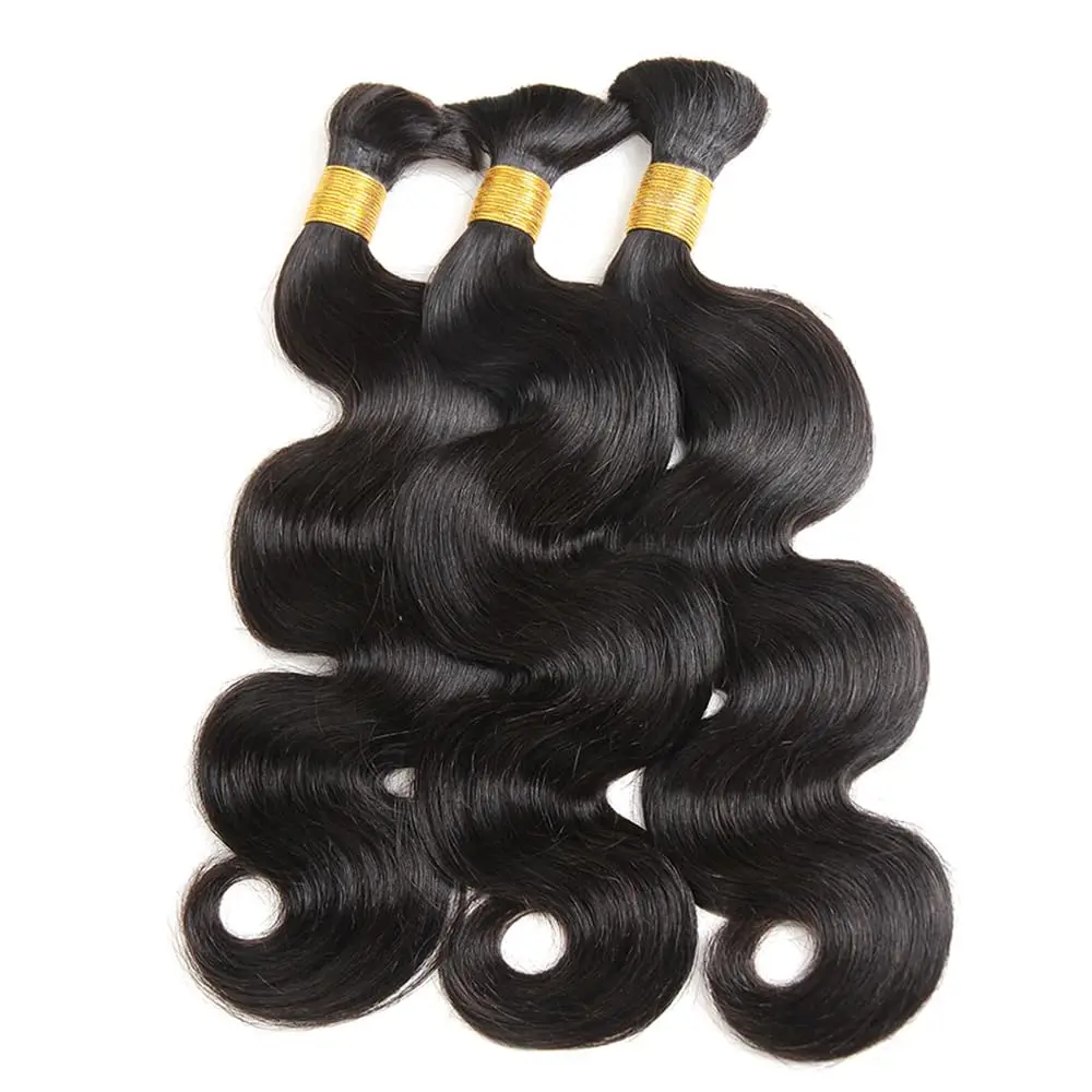 Bulk Human Hair Body Wave Human Hair For Braiding 100% Unprocessed No Weft Human Hair Bulk Extensions Brazilian Remy Hair
