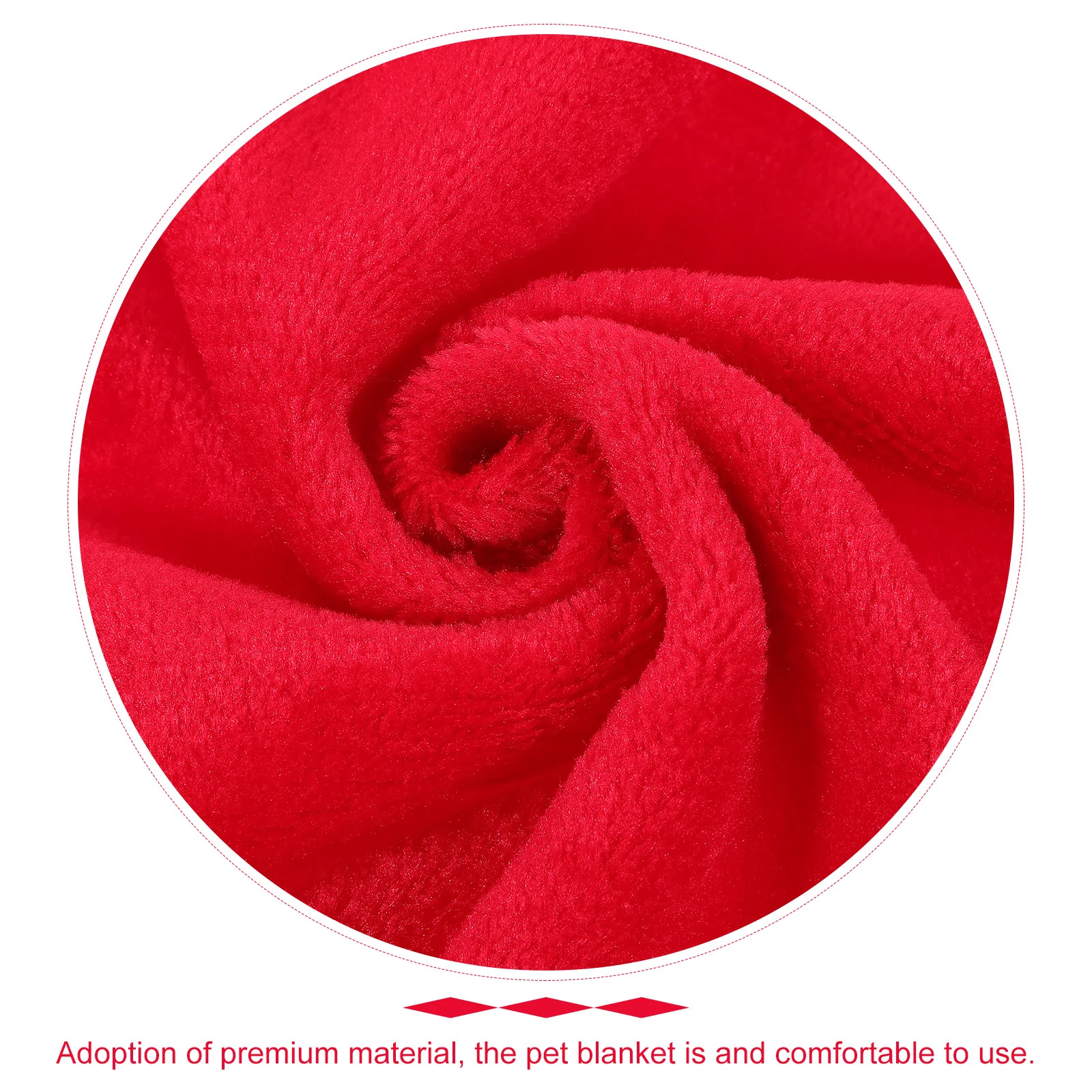 

Cozy Flannel Fleece Pet Blanket Solid Color Red Highly Extra Warm Comfortable Lightweight Great for Gifting