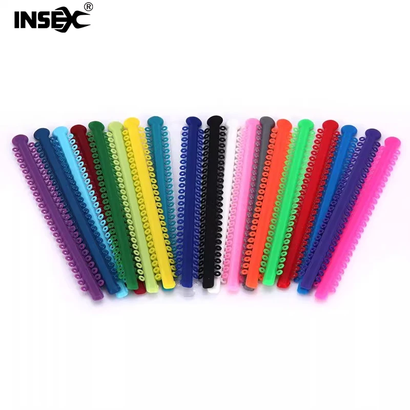 INSEX Orthodontic Colored Ligature O-Rings for Teeth Traction, 20 Pcs/Pack