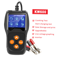 KONNWEI Professional Car Battery Tester (KW600) on Cranking System, Charging System 100-2000 CCA 220AH Auto Battery Load Analyze