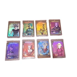 8PCS/set Dragon Ball anime peripheral TCG DIY Super Saiyan character collection flash card series children's toy birthday gift