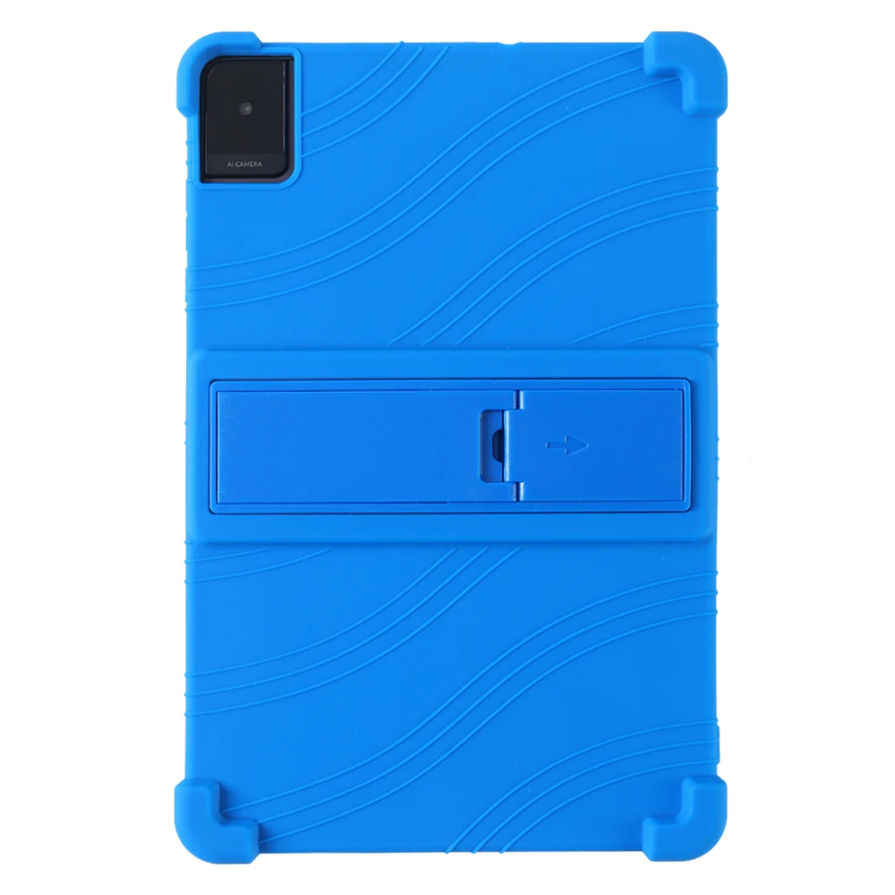 Silicone Case For TCL Tab 10L Gen3 / Tab 10L LTE Gen3 / Tab 10L Gen2 , Rugged Protective Cover with Kickstand - Dark Blue