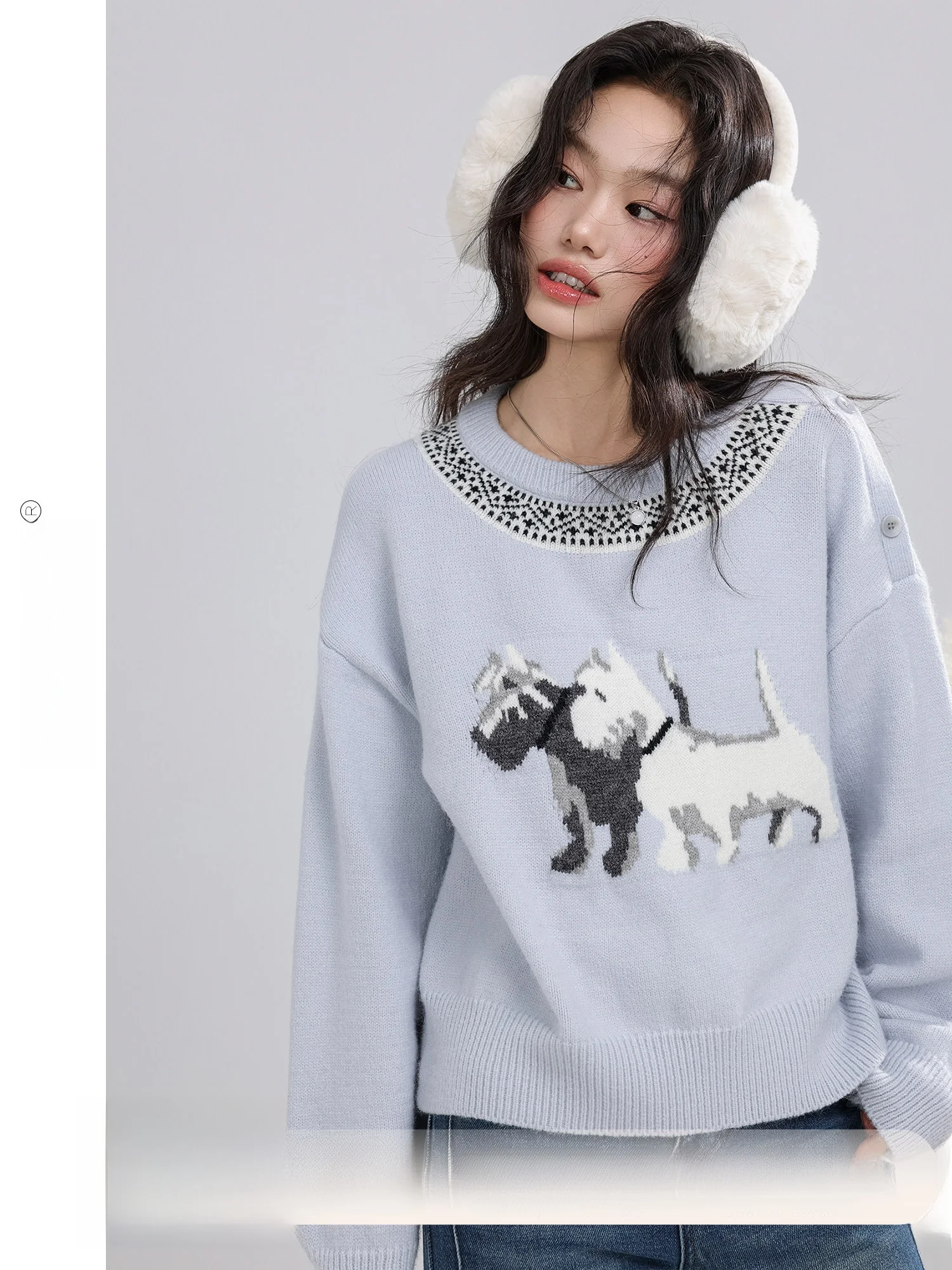 

Свободный круглый свитер для женщин на осень-зиму, повседневный, удобный, мягкий, из полиэстера, с длинными рукавами, модный, для работы, новый 2025