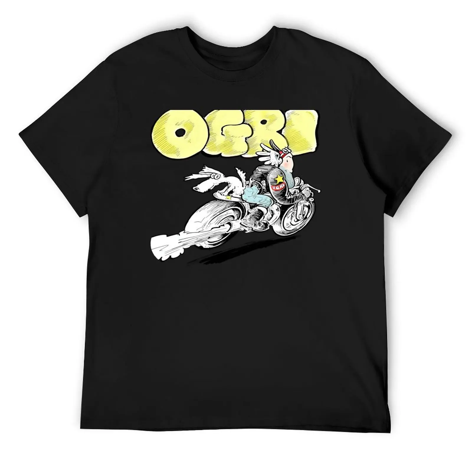 

Ogri & Kickstart Classic Comic Biker Pencil Sketch T-Shirt funny meme t-shirts shirts graphic tee Man t-shirt luxury clothes men