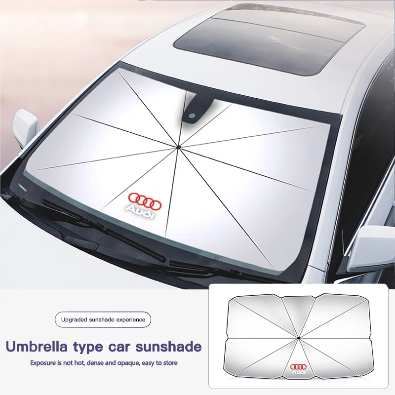 Car Windshield Sunshade Umbrella Telescopic UV Protection Cover For Audi A1 A2 A3 A4 A5 A6 A7 A8 Q1 Q2 Q3 Q4 Q5 Q6 Q7 Q8 RS7 RS3