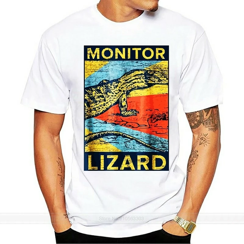 Hot men's fun casual print T shirt Clothing Monitor Lizard 1249 Amazing Short Sleeve Unique Casual Tees men's T Shirt