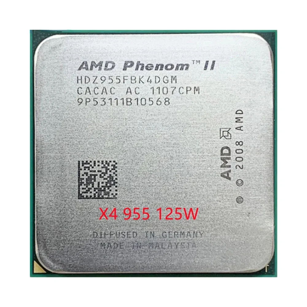 AMD Phenom II X4 955 125W 3.2 GHz Quad-Core CPU Processor 125W HDZ955FBK4DGM / HDX955FBK4DGI / HDZ955FBK4DGI Socket AM3