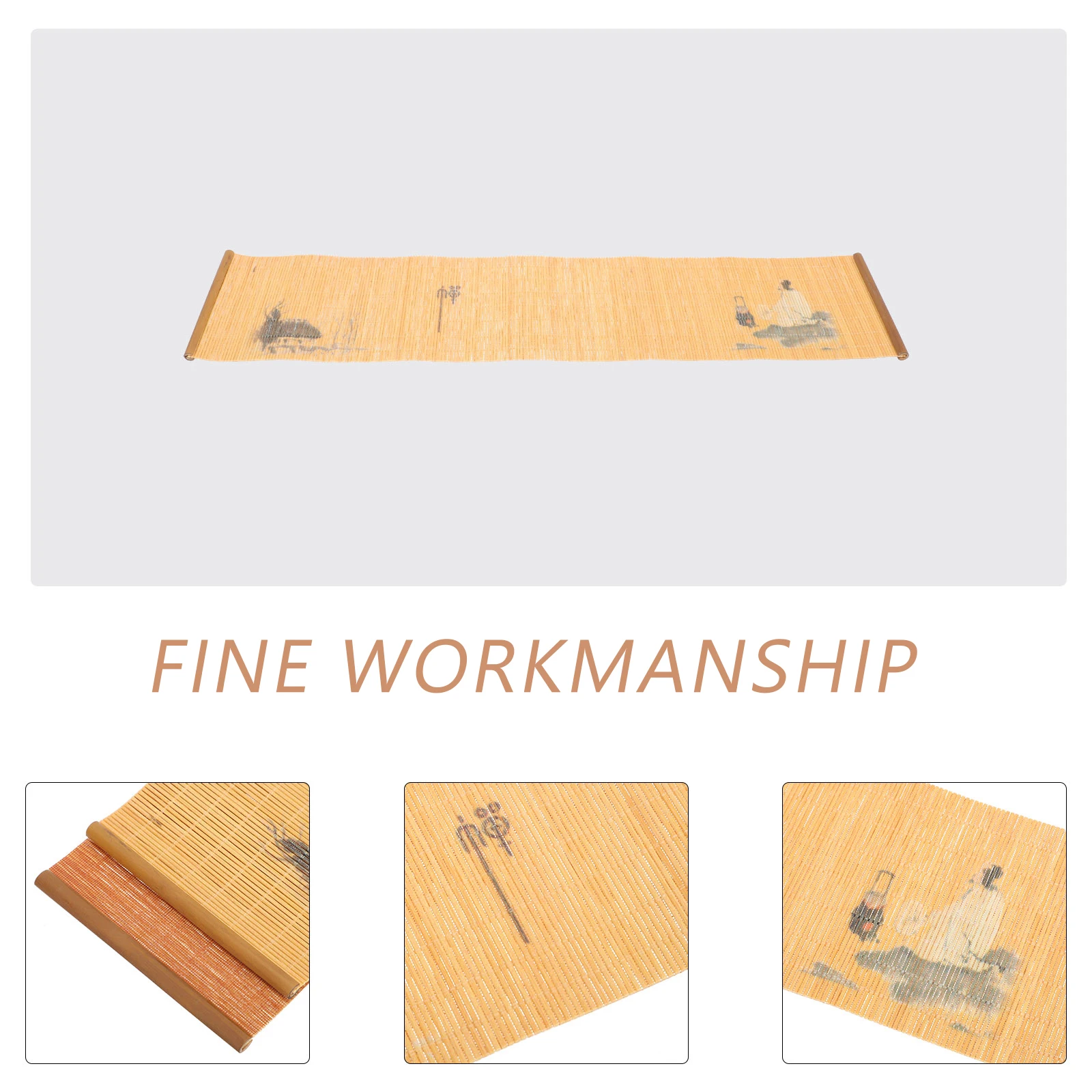 

Bamboo Heat Insulation Mat Protective Placemat Decorative Practical Cup Pad Tabletop Coaster Family Picnic Home Kitchen Bar