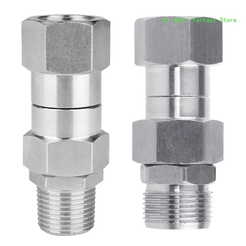 R3MA Stainless Steel Pressure Washer 3/8 Inch NPT Male Thread Fitting/M22 14mm Joint Kink Quick Connector