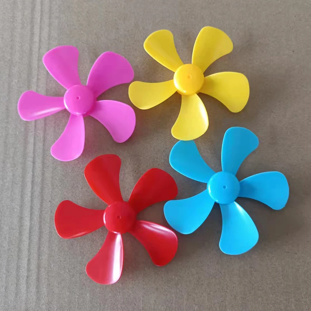 10pcs 80mm 5-blades plastic propeller leaf for 2mm axle/DIY sand table building model material diy toy parts baby toys for child