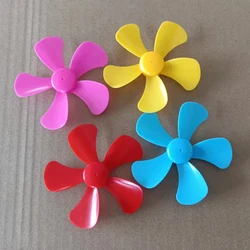 10 pz 80mm 5 pale elica di plastica foglia per 2mm asse/giocattolo di sabbia fai da te modello di costruzione materiale parti di giocattoli fai da te giocattoli per bambini per bambini