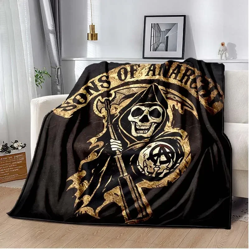 Jax Teller SONS OF ANARCHY Charlie Hunnam Throw Blanket Shawl Cloak Bedroom Living Room Sofa Couverture Chaude Manta Caliente