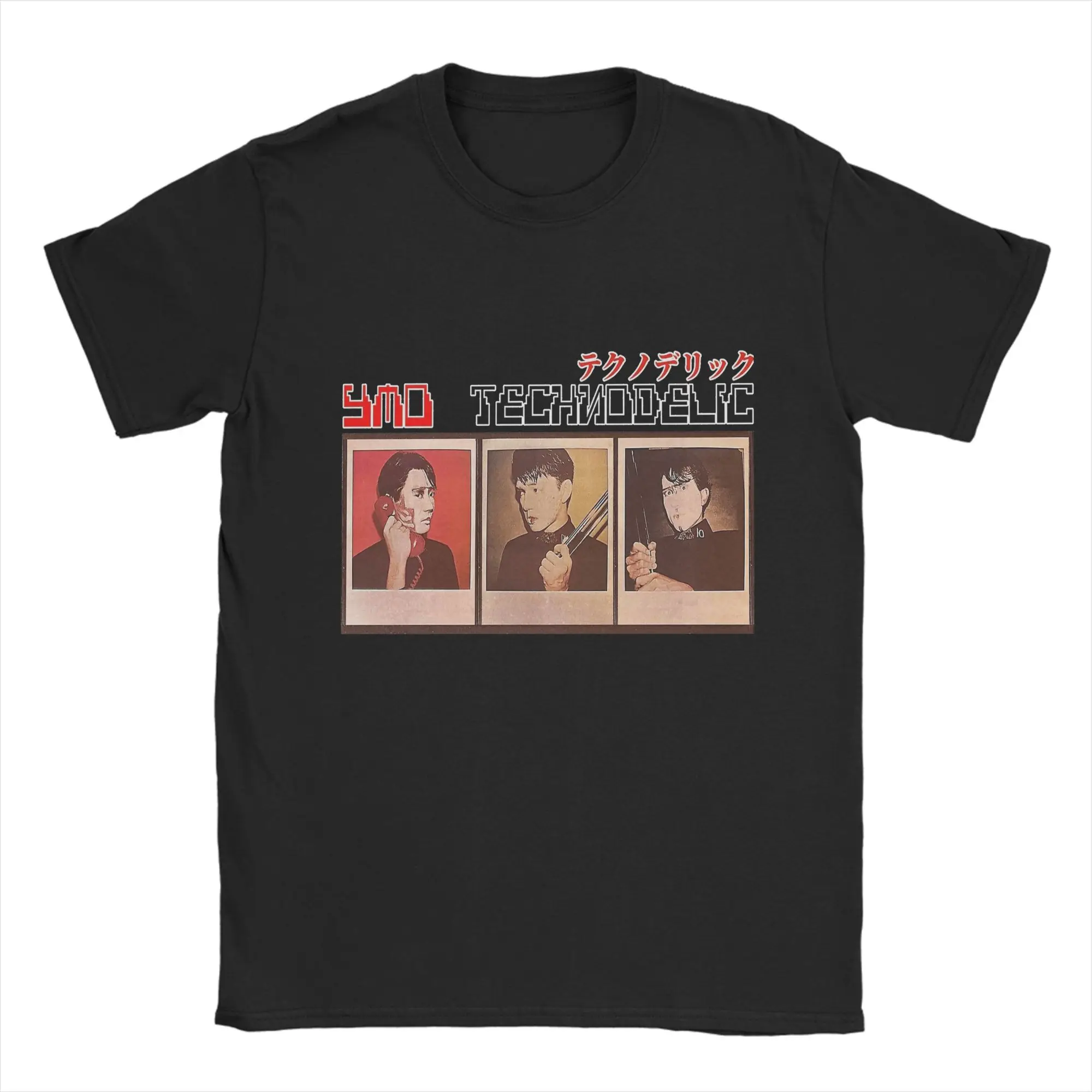 YMO   Men's T Shirt  Yellow Magic Orchestra Hipster Tee Shirt Short Sleeve O Neck T-Shirt 100% Cotton Printed Tops