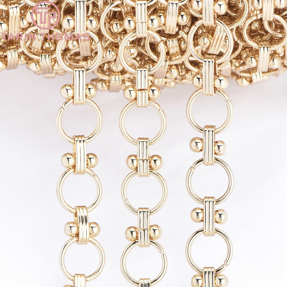 (9856) 1Meter 24K Gold Color Brass Necklace Chains Bracelet Chains High Quality DIY Jewelry Making Accessories Wholesales view 4